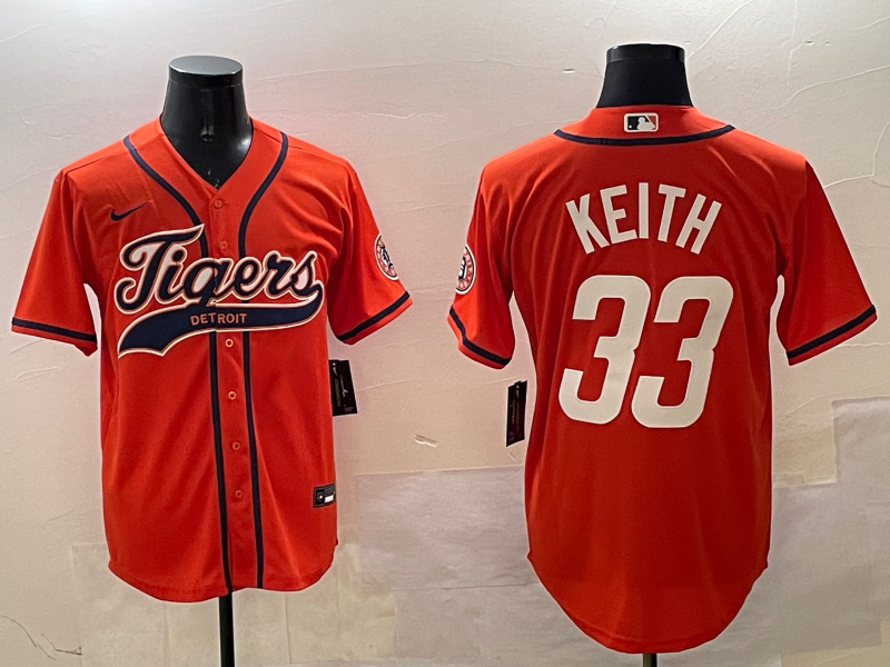Men's Detroit Tigers Colt Keith #33 Orange Jersey